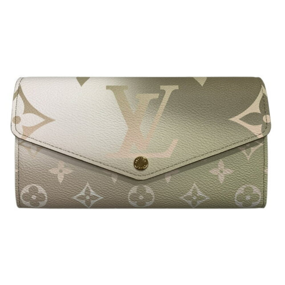 Louis Vuitton Sarah Portefeuille Wallet Bifold Long Calfskin Leather Beige